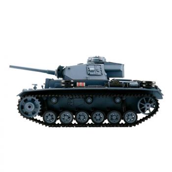 Heng Long RC Panzer PzKpfw III Ausf. L grau BB+IR (Metallketten)