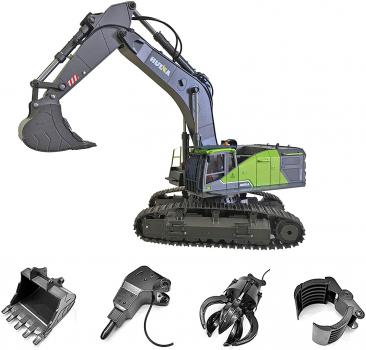 Huina 1593 Kettenbagger 1:14 + 3 Anbauteile
