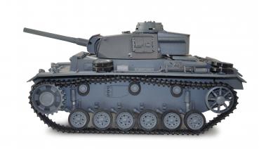 RC Vollmetall Panzer III Metall lackiert 1:16, BB, True Sound, 2,4GHz