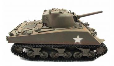 RC Vollmetall Panzer M4A3 Sherman Metall Army green, 1:16, True Sound, 2,4GHz