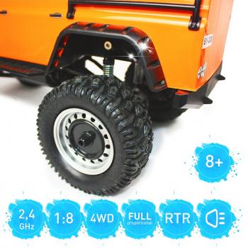 Land Rover Defender 90 1:8 4WD 2.4 GHz orange