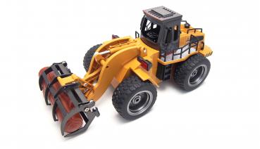 Huina 1590 RC Radlader mit Holzgreifer 1:18, 2,4GHz
