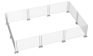Bauzaun aus Metall 1:14 10er Set