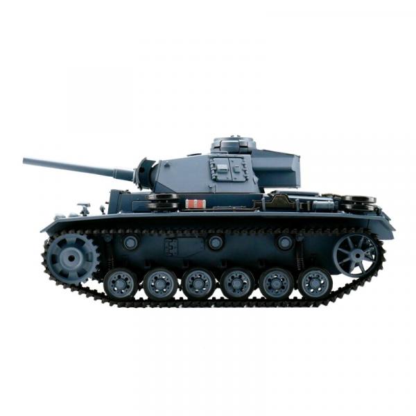Heng Long RC Panzer PzKpfw III Ausf. L grau BB+IR (Metallketten)