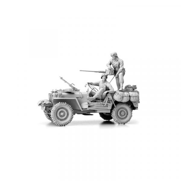 1/16 Bausatz Willys Jeep US Army mit Cal.50