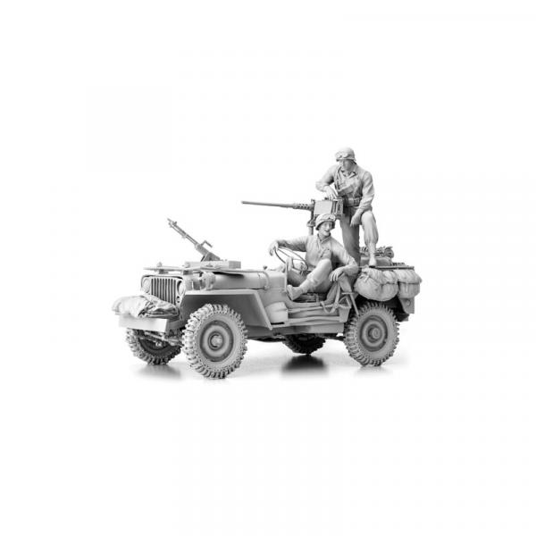1/16 Bausatz Willys Jeep US Army mit Cal.50