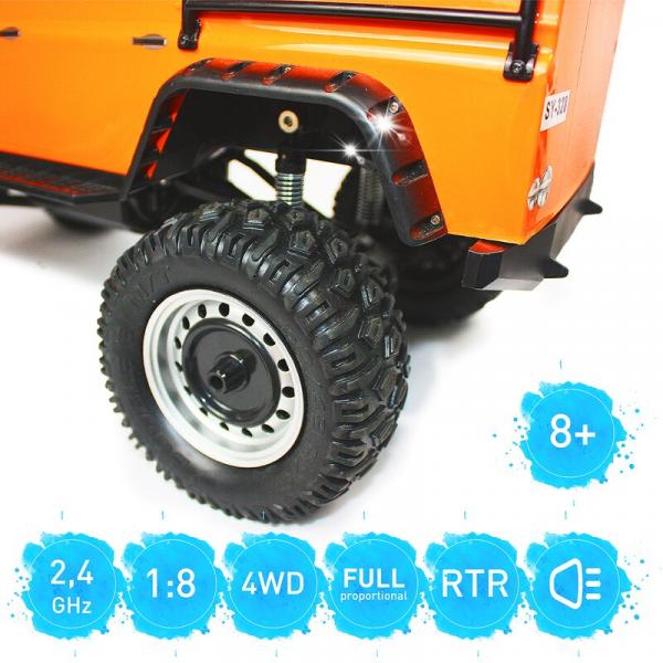 Land Rover Defender 90 1:8 4WD 2.4 GHz orange