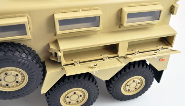 HG P602 US-Miltitärfahrzeug MRAP 6x6 1:12 RTR mit Licht, Sound & Rauch