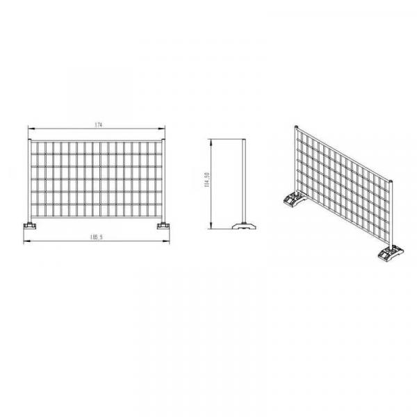 Bauzaun aus Metall 1:14