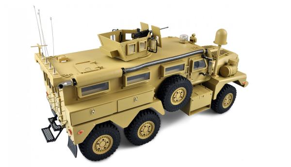 HG P602 US-Miltitärfahrzeug MRAP 6x6 1:12 RTR mit Licht, Sound & Rauch