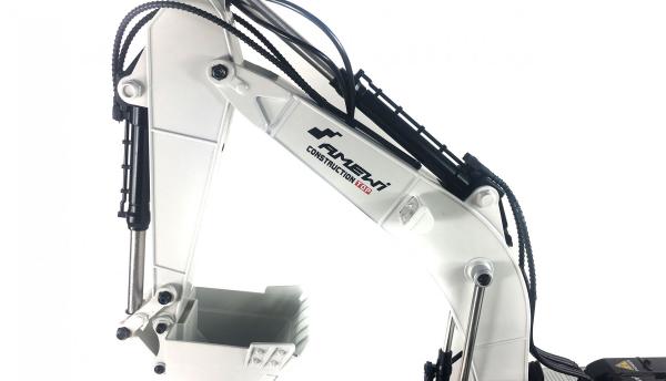 Bagger Vollmetall 1:14 weiß, 2,4GHz (neue V4 Version)