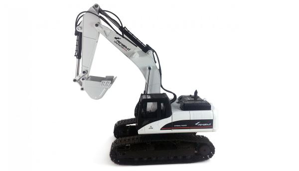 Bagger Vollmetall 1:14 weiß, 2,4GHz (neue V4 Version)